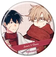 Mujer joven que planta arroz Saotome & 笹反 (A) "metal badge Escorpio and Otome 01. Formal and drawed illustrations".