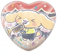 Cappuccino "Heart-shaped metal badge Sanrio Character Kuth Cinnamoroll 01. Graph Art Illustration"