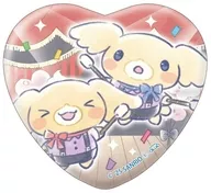 Coco & Nut "Heart-shaped metal badge Sanrio Character Connectors Cinnamoroll 01. Graph Art Illustration"