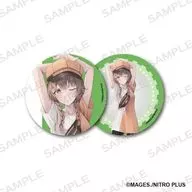 "STEINS;GATE" Set of 2 metal badge 76 mm Drawn By Suzuha Aman