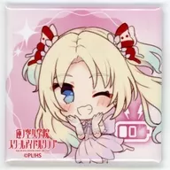 "Love Live! Rennosky Jogakuin School idol Club Trading Mini Character Square metal badge Ver. AURORA Flower" by Ruri Osawa