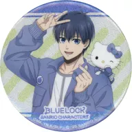 潔世一×ハローキティ 「ブルーロック×サンリオキャラクターズ PremiumShop 第2弾 グリッター缶バッジ」