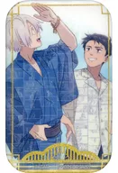 Kitaro's Father & Mizuki (Mimage) Original Square metal badge "Kitaro Tanjo Gegege no Nazo ~ Tsuiage Exhibition ~ The Last Chapter" Target item Purchase benefits