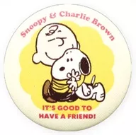 スヌーピー＆チャーリー・ブラウン 「PEANUTS(SNOOPY) シークレットキャンバス風缶バッジ」