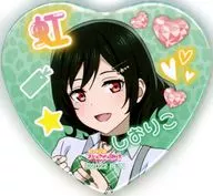 三船栞子 「ラブライブ!虹ヶ咲学園スクールアイドル同好会 POP UP SHOP in マルイ 描き下ろし ギャル制服ver. トレーディングハート型缶バッジ」