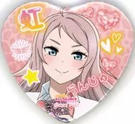 鐘嵐珠 「ラブライブ!虹ヶ咲学園スクールアイドル同好会 POP UP SHOP in マルイ 描き下ろし ギャル制服ver. トレーディングハート型缶バッジ」