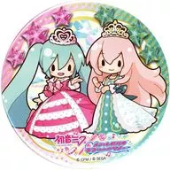初音ミク＆巡音ルカ(ユニット舞踏会) BIG缶バッジ 「セガ ラッキーくじオンライン 初音ミク×オシャレ魔女 ラブ and ベリー」 D-12賞