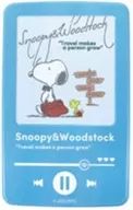 スヌーピー＆ウッドストック(ブルー) 「PEANUTS(SNOOPY) シークレットミュージックプレイヤー風缶バッジ」