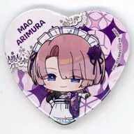 有村麻央 「学園アイドルマスター×にっぽん、グルメ街道 ホログラムハート型缶バッジ 02/和装メイドver.(ミニキャライラスト)」