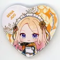 十王星南 「学園アイドルマスター×にっぽん、グルメ街道 ホログラムハート型缶バッジ 02/和装メイドver.(ミニキャライラスト)」