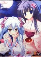 八重霞紫乃＆火巡果凜 描き下ろしB2タペストリー 「PCソフト 運命線上のφ」 オフィシャル通販予約特典