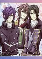 B Hijikata Toshizo, Hajime Saito and Soji Okita Tapestry clock "Hakuoki"