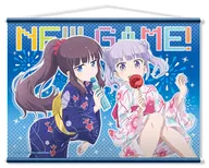 Ryofu Aoba & Takimoto Hifumi (Yukata Ver.) B2 Tapestry 「 NEW GAME! 」