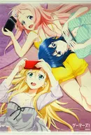 花憐 & Senshu & A 玖璃 Animation Drawing B1 Tapestry "Blu-ray/DVD Gamers! Gamers Limited Edition" All Linked Purchase benefits