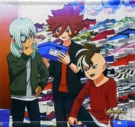 6. Jiro SAKUMA & Kojiro Genda & Fudomyo-o Square Tapestry -HAPPY SUNDAY - "INAZUMA ELEVEN"