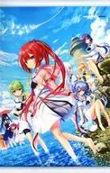 Key Visual Original A4 Tapestry "PCsoft Summer Pockets Reflection Blue" FANZA Purchase benefits