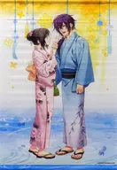 [A la carte] Saito Hajime & Yukimura Chizuru A2 Tapestry 「 Switch Soft Hakuoki Shinkai Ginno Sho ebtenDX Pack + 3D Crystal Set 」 Included Special