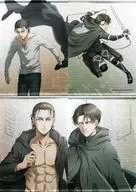 All 4 types set B2 Tapestry "Attack on Titan Hitotsuki! Trading metal badge" prize