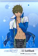 Makoto Tachibana A2 Tapestry "Eiga High Speed! -Free! Starting Days - × Softbank" Smartphone contract and model change bonus