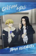 場地 Keisuke & Matsuno Chifuyu (uniforme / fone de ouvido) A2 tapeçarias "リベンジャーズ de tóquio"