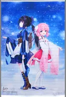 Main Visual Original B2 Tapeçarias "PC Soft Prima Doll Winter Sky Fireworks / Snow Flower Pattern" Surugaya Purchase Privilege