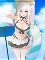 B2W Suede Tapestry Painted by Mitsuru Aiki "PC-soft Koi wa Amae is necessary ～ Even more amusing mini fan disc ～" Sofmap special bonus