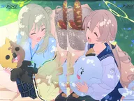 ノノミ & Hifumi B2 Tapeçaria Set "Blu-ray/DVD Blue Archive The Animation" Bônus de compra de todos os volumes de softmap e anime