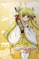 "Magical Girl Lyrical NANOHA Series" is a B2 Tapestry drawn by Fate T. Haraoun (costume of miko).