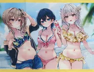 [A La Carte] yamashita Kumomo & Maibara Kaede & Takeuchi 柚璃 B2 Tapeçarias "Light Novel, vocês se casem rápido!" Há três garotas que dizem isso. Bônus especial incluído no Volume 1 Mellon Books Limited Edition