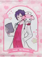 折原臨也×マイメロディ B2タペストリー 「くじ引き堂 デュラララ!!×2×サンリオキャラクターズ 折原臨也生誕祭2025くじ」 A-6賞