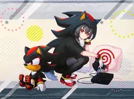 戌神 Koro & SHADOW THE HEDGEHOG BIG Tapestry "Virtual YouTuber Holo-Live 戌神 Koro × SONIC THE HEDGEHOG Soni Koro 2024 Collaboration Cafe Shado Koro EDITION"