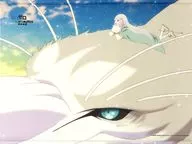 エミリア＆パック アニメ描き下ろしイラスト使用B2Wスエードタペストリー 「Blu-ray Re：ゼロから始める異世界生活 氷結の絆 限定版」 HMV・Loppi購入特典