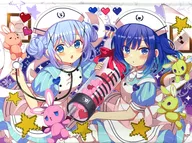 [単品] チノ＆フユ B2WスエードタペストリーA 「コミックス ご注文はうさぎですか? 13巻 メロンブックス限定版A」 同梱特典