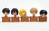 5-Type Set "Attack on Titan Earphone Jack Figure"