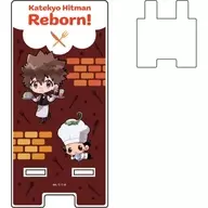08. Reborn & Tsunayoshi Sawada Mini Character Illustration Acrylic Smartphone Stand "hitman REBORN!"