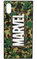 Camouflage iPhoneX compatible square glass case "MARVEL"