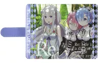 Emilia, Rem and Ram Pocketbook type smartphone case "Re:ZeRo Starting Life in Another World"