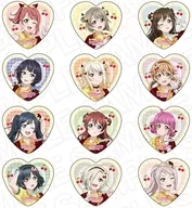 【ボックス】ラブライブ!虹ヶ咲学園スクールアイドル同好会 ハート型カンバッジ Cafe party ver.