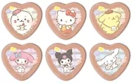 [Box] Heart-shaped metal badge Shirotan x Sanrio Character Connectors 01. Collaboration illustration.