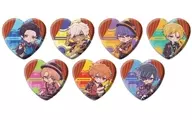 [BOX] Obey Me! Nightbringer Heart Shape metal badge 03. Band ver. Retro Art Illustration