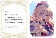 "GRANBLUE FANTASY - Grand Blue Fantasy -" message card with ATHENA bromide 2023 Valentine's White Day Campaign