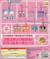 ガチャ台紙 「サンリオキャラクターズ プラスチックモデル!アクリルキーチェーン」