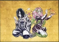 伊黒小芭内＆甘露寺蜜璃 ミニチュア屏風 「WEBSHOPくじ 鬼滅の刃 柱稽古編 第六話『鬼殺隊最強』柱描き下ろしイラスト」 A賞