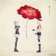 Tanaka-hime and Suzuki-Hinadeka Jacket "CD-Virtual YouTuber ヒメヒナ 1st Album Ai no Hana Tsutoban" Amazon. co. jp Purchase benefits