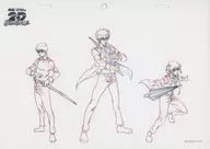 Gintoki Sakata, Shinpachi Shimura and Kagura A4 Genga-fu Card "GINTAMA on Shea Ter 2D Shinsengumi Doranhen" Second special bonus for visitors