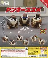 ガチャ台紙 「ことりの休日 ヤンキースズメ」