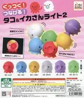 ガチャ台紙 「くっつく!つなげる! タコ＆イカさんライト2」