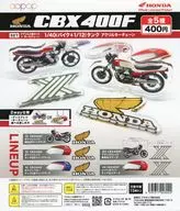 ガチャ台紙 「HONDA CBX400F バイク＆タンク アクリルキーチェーン」