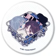 近江＆麦(A) 「缶バッジ ベールブルーと梔子の花束 01.公式＆描き下ろしイラスト」