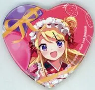 九条カレンA ハート型缶バッジ 「DMMスクラッチ! きんいろモザイク 15周年記念 スクラッチ」 E-5賞
